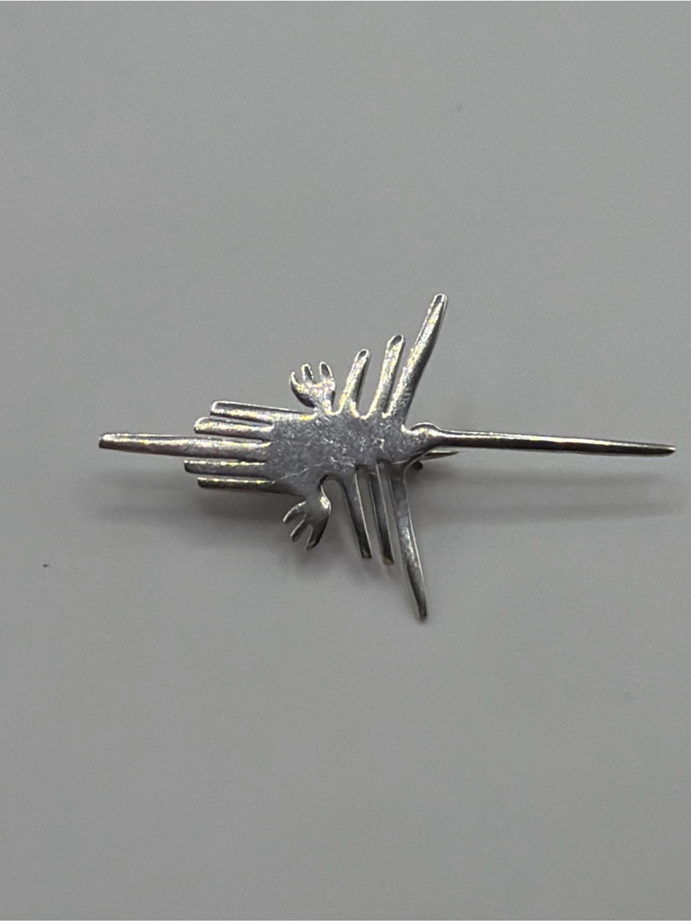 Vintage Condor Bird Nazca Peru Sterling Silver 925 Brooch Pin Native